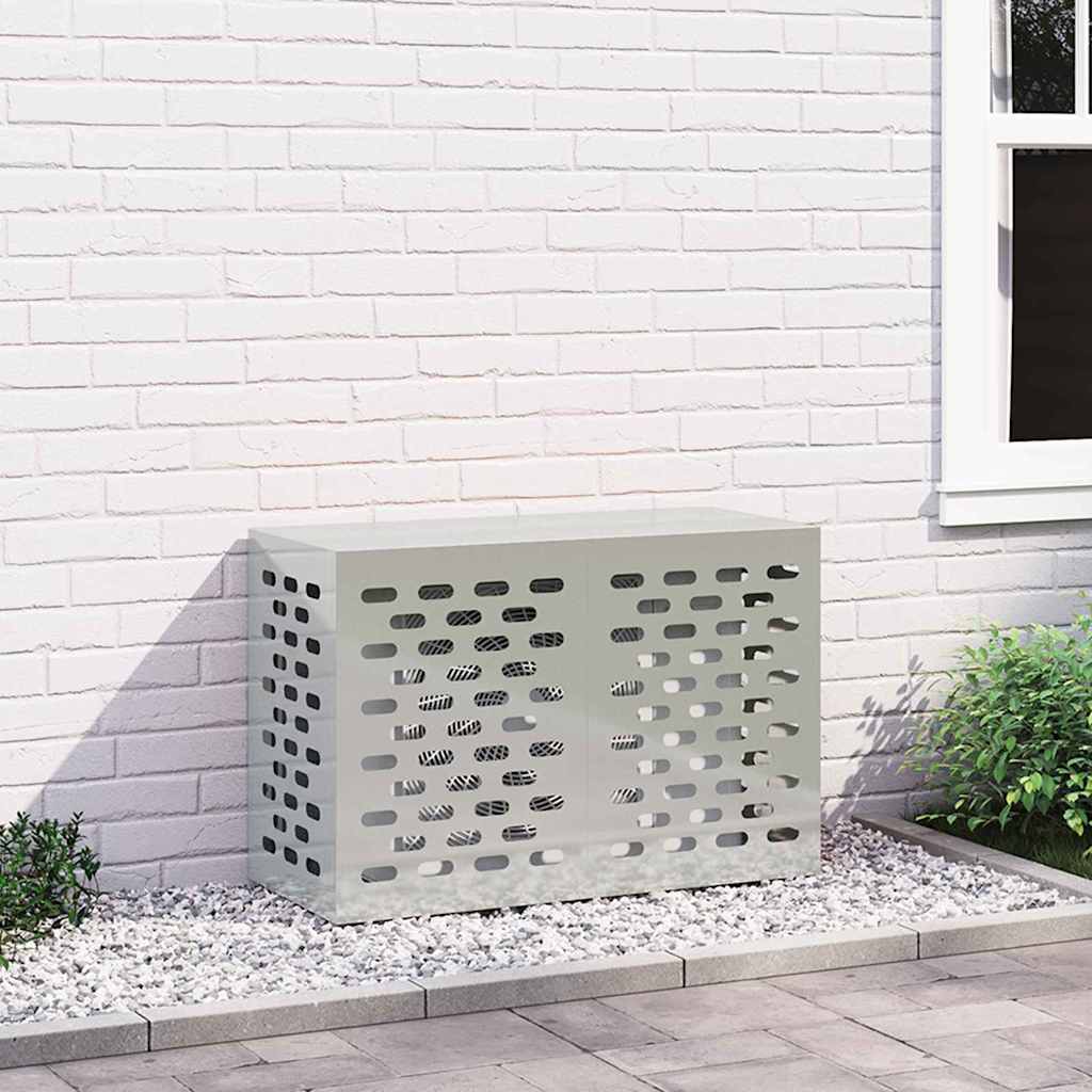 Air Conditioner Cover Sølv 90 x 40 x 60 cm Galvaniseret stål