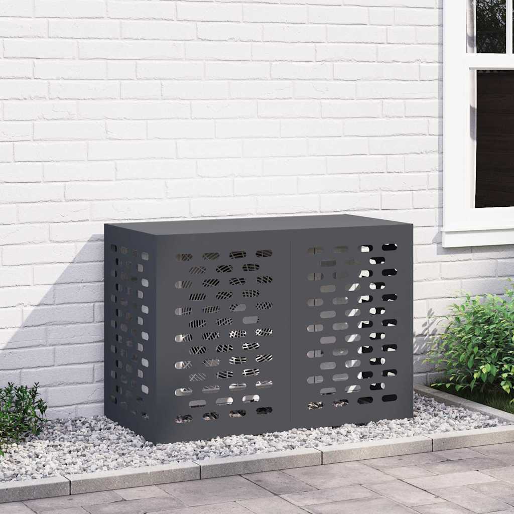 Aircondition cover i stål - antracit 100 × 50 × 70 cm