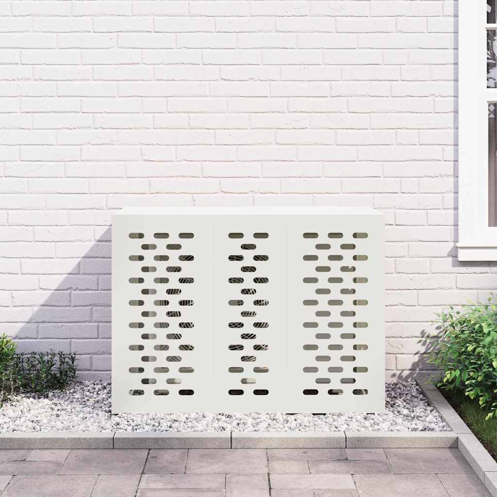 Air Conditioner Cover Hvid 110 x 50 x 80 cm Stål