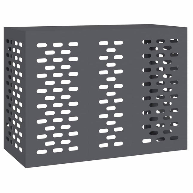 Air Conditioner Cover Antracit 110 x 50 x 80 cm Stål