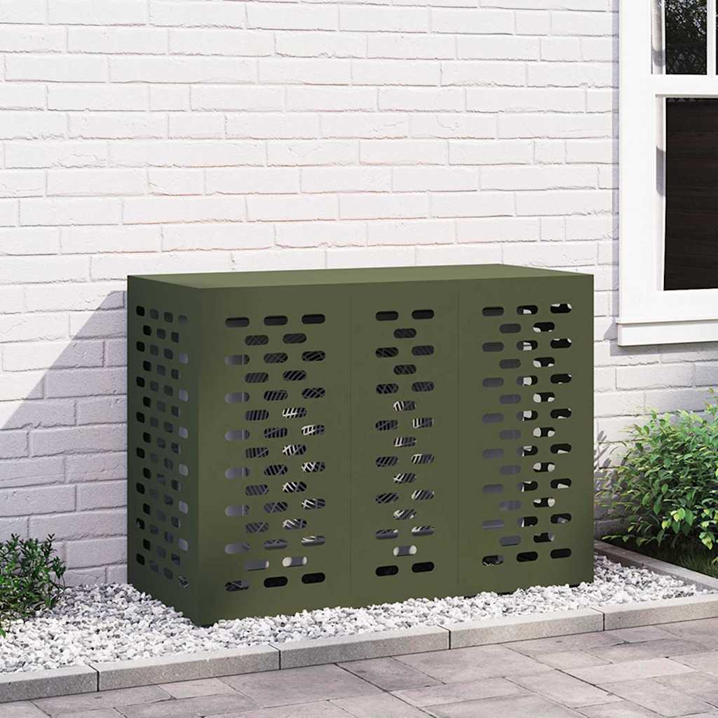 Air Conditioner Cover Olivengrøn 110 x 50 x 80 cm Stål billede