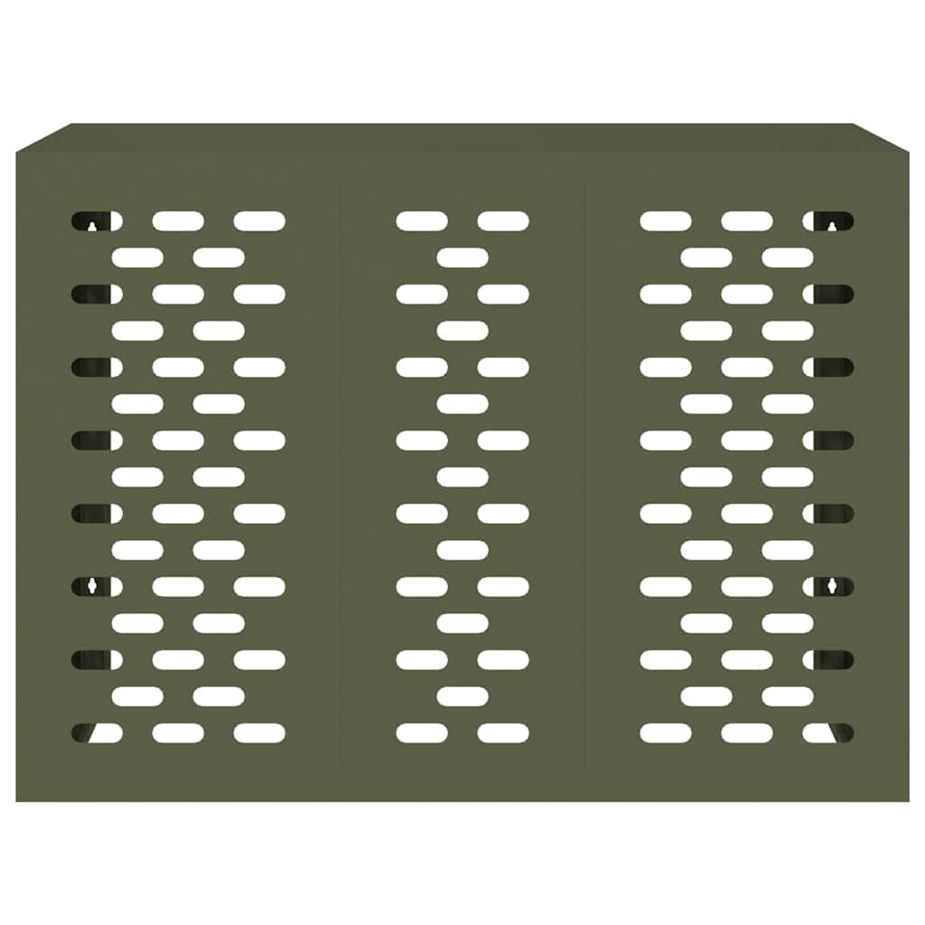 Air Conditioner Cover Olivengrøn 110 x 50 x 80 cm Stål