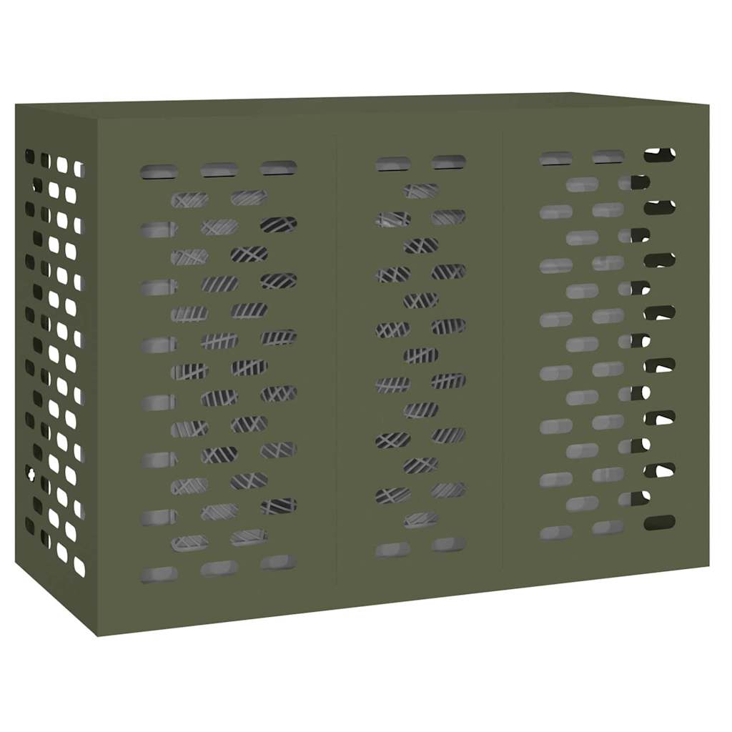 Air Conditioner Cover Olivengrøn 110 x 50 x 80 cm Stål