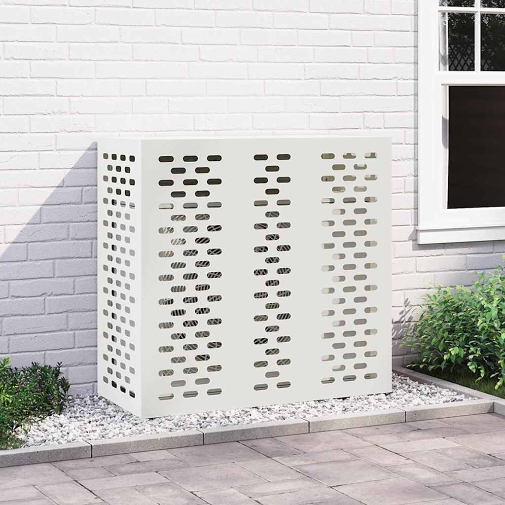 Air Conditioner Cover Hvid 110 x 50 x 105 cm Stål billede