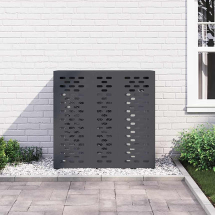 Air Conditioner Cover Antracit 110 x 50 x 105 cm Stål