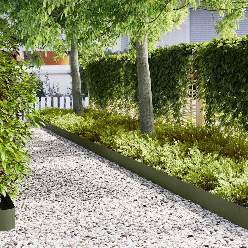 Plænekant 10 pcs Oliven grøn 100 x 0.05 x 20 cm Koldvalset Stål
