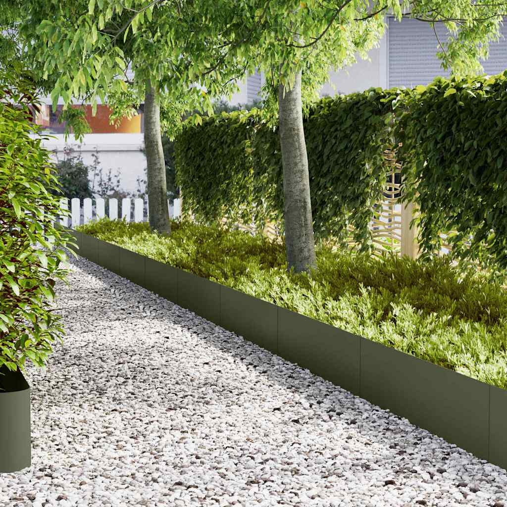 Plænekant 10 pcs Oliven grøn 100 x 0,05 x 30 cm Koldvalset Stål