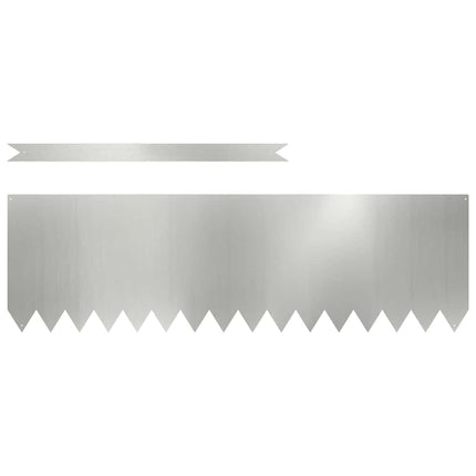 Plænekant 10 stk. 100 x 0,05 x 30 cm Galvaniseret stål Sølv