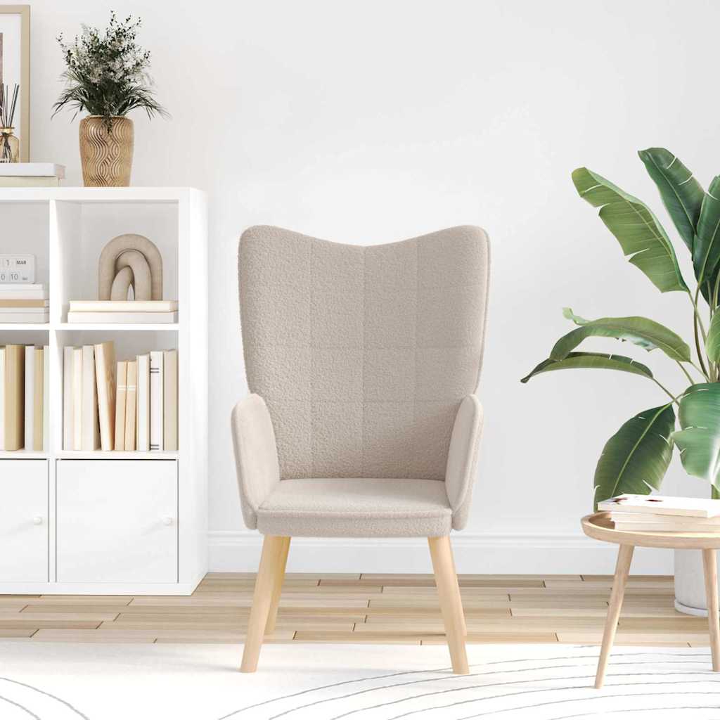 lænestol Lysegrå 62 x 67 x 95,5 cm Sherpa-stof