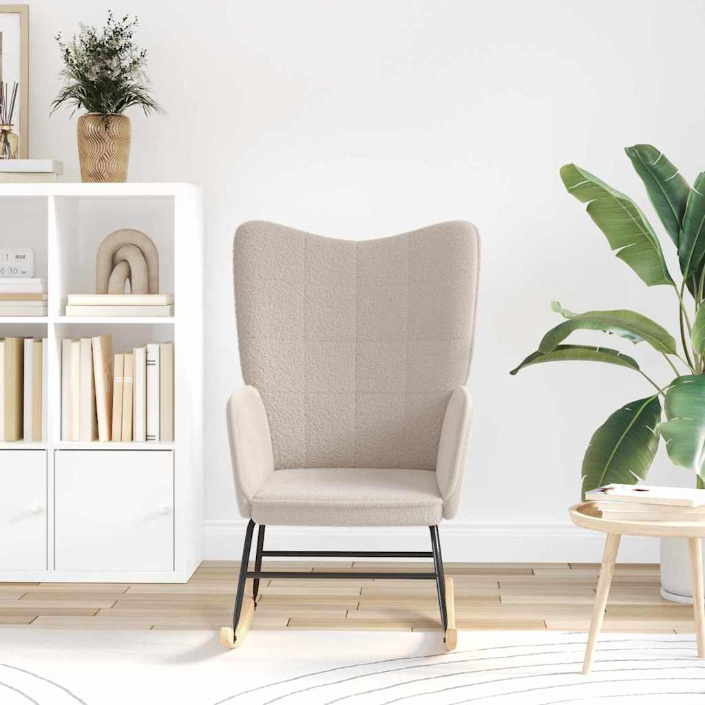 Gyngestol Lysegrå Sherpa-stof