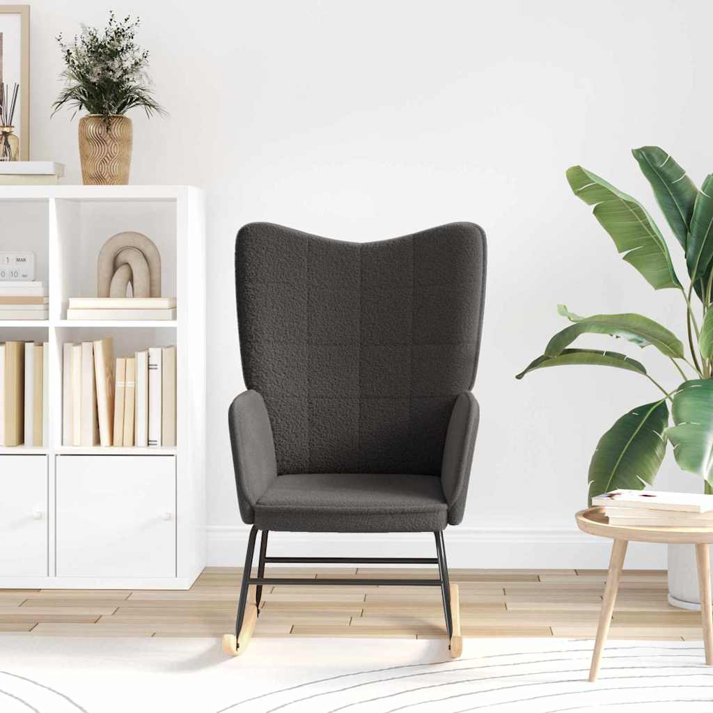 Gyngestol Mørkegrå Sherpa-stof