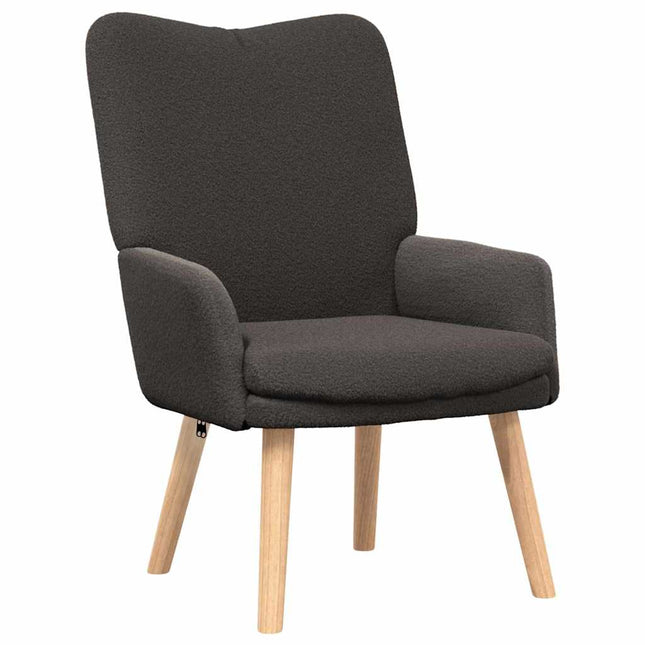 lænestol Mørkegrå 63 x 67 x 94 cm Uldstof og krydsfiner