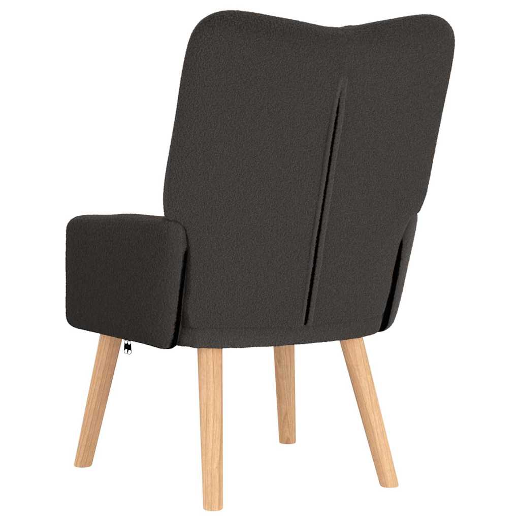 lænestol Mørkegrå 63 x 67 x 94 cm Uldstof og krydsfiner