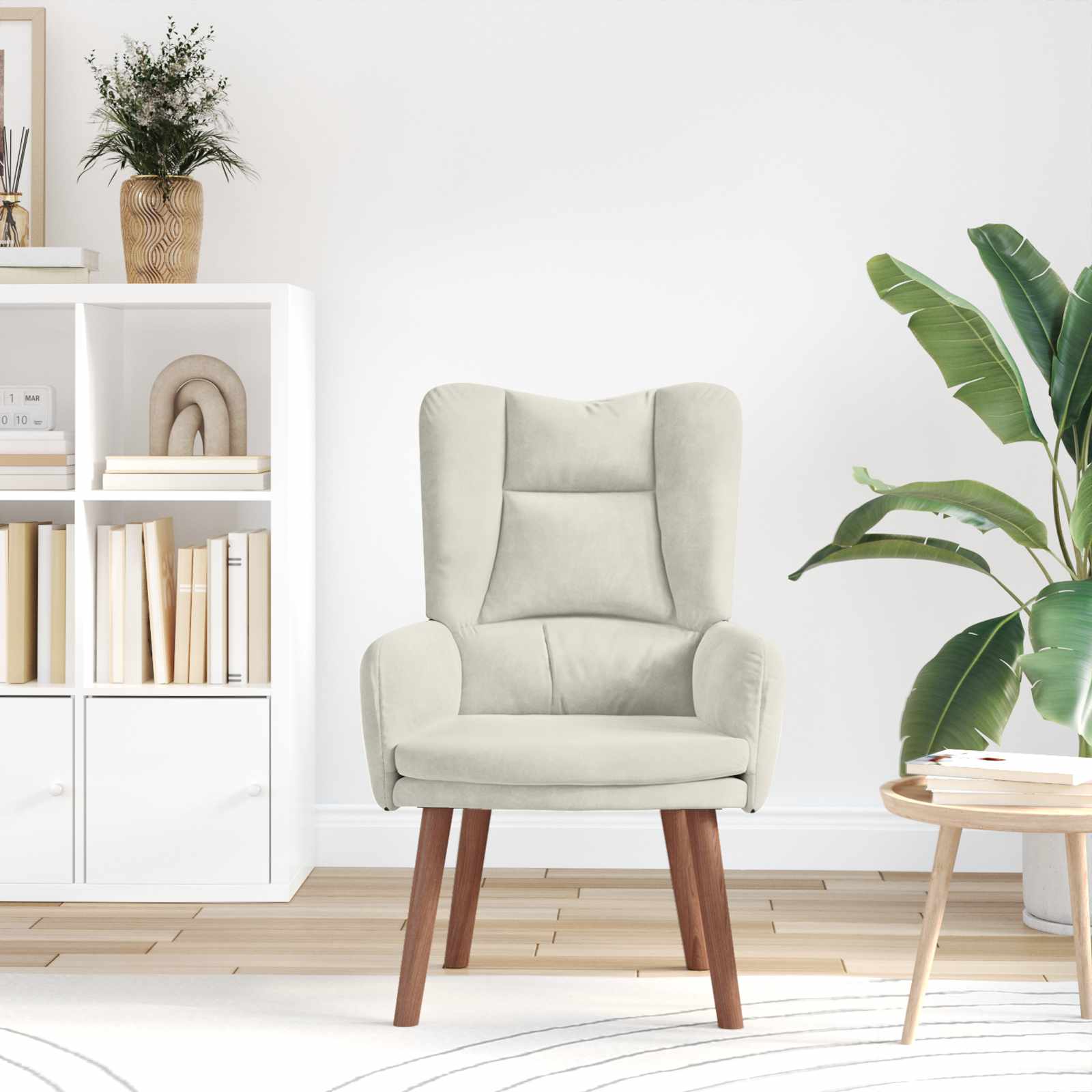 lænestol Creme 63 x 67 x 94 cm Fløjl