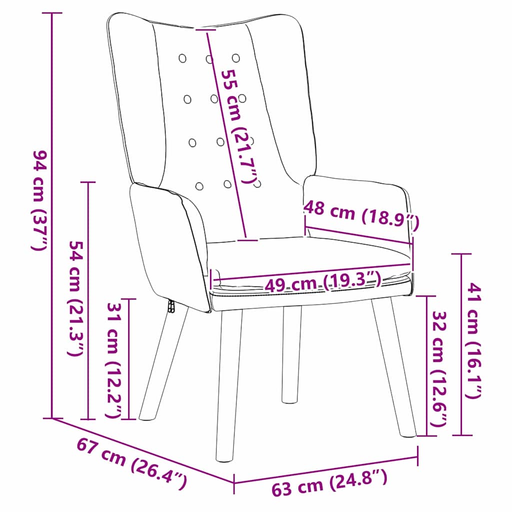 lænestol Gul 63 x 67 x 94 cm Fløjl