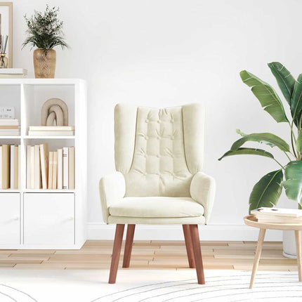 lænestol Creme 63 x 67 x 94 cm Fløjl