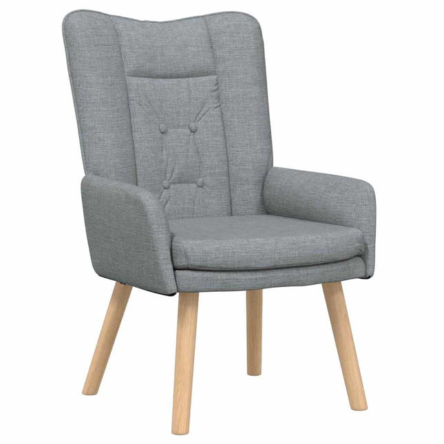 lænestol Lysegrå 63 x 67 x 94 cm Stof og krydsfiner