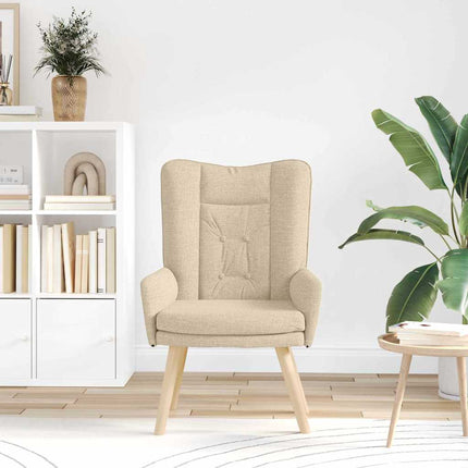 lænestol Creme 63 x 67 x 94 cm Stof og krydsfiner