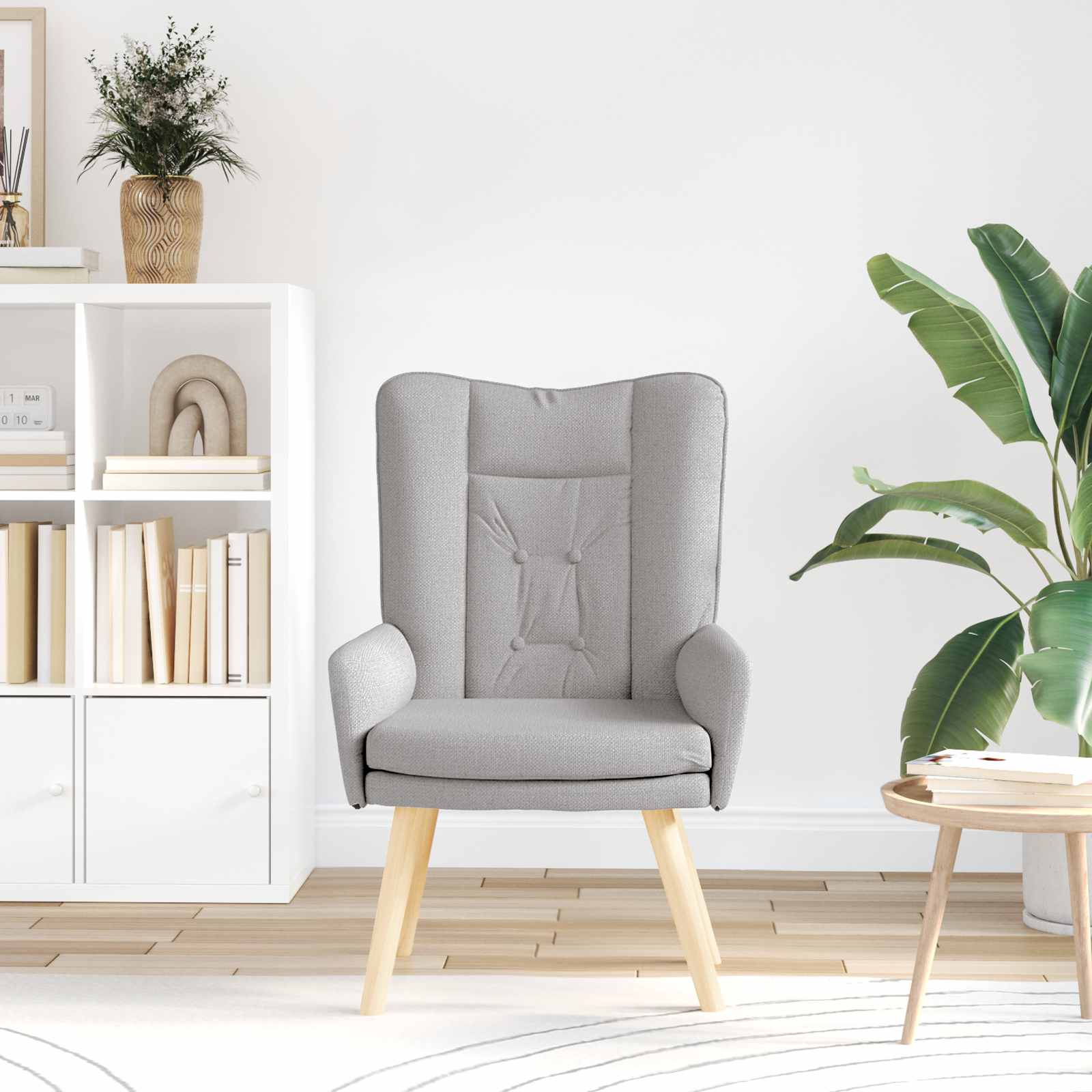 lænestol Skygrå 63 x 67 x 94 cm Sherpa-stof