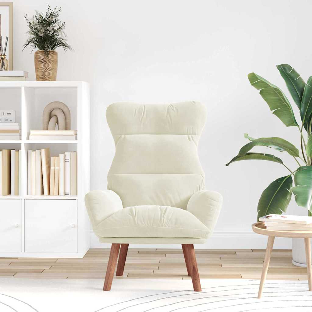 lænestol Creme 69 x 74 x 93 cm Fløjl