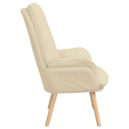 lænestol Creme 69 x 74 x 93 cm Stof og krydsfiner