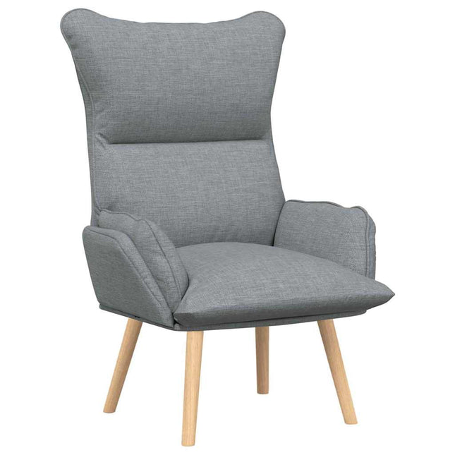 lænestol Lysegrå 69 x 74 x 93 cm Stof og krydsfiner
