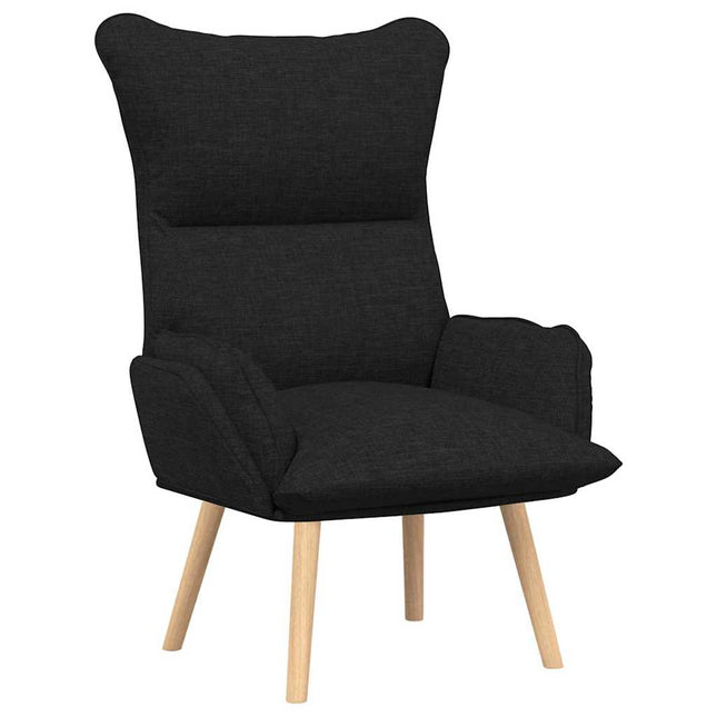 lænestol Sort 69 x 74 x 93 cm Stof og krydsfiner