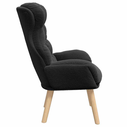 lænestol Sort 69 x 74 x 93 cm Sherpa-stof