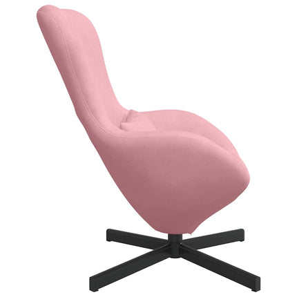 Æggestol Lyserød 63 x 73 x 90 cm Fløjl