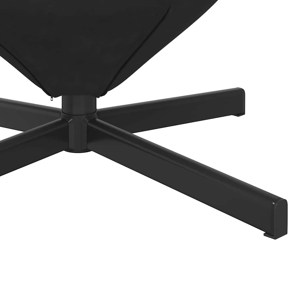 Æggestol Sort 63 x 73 x 90 cm Fløjl