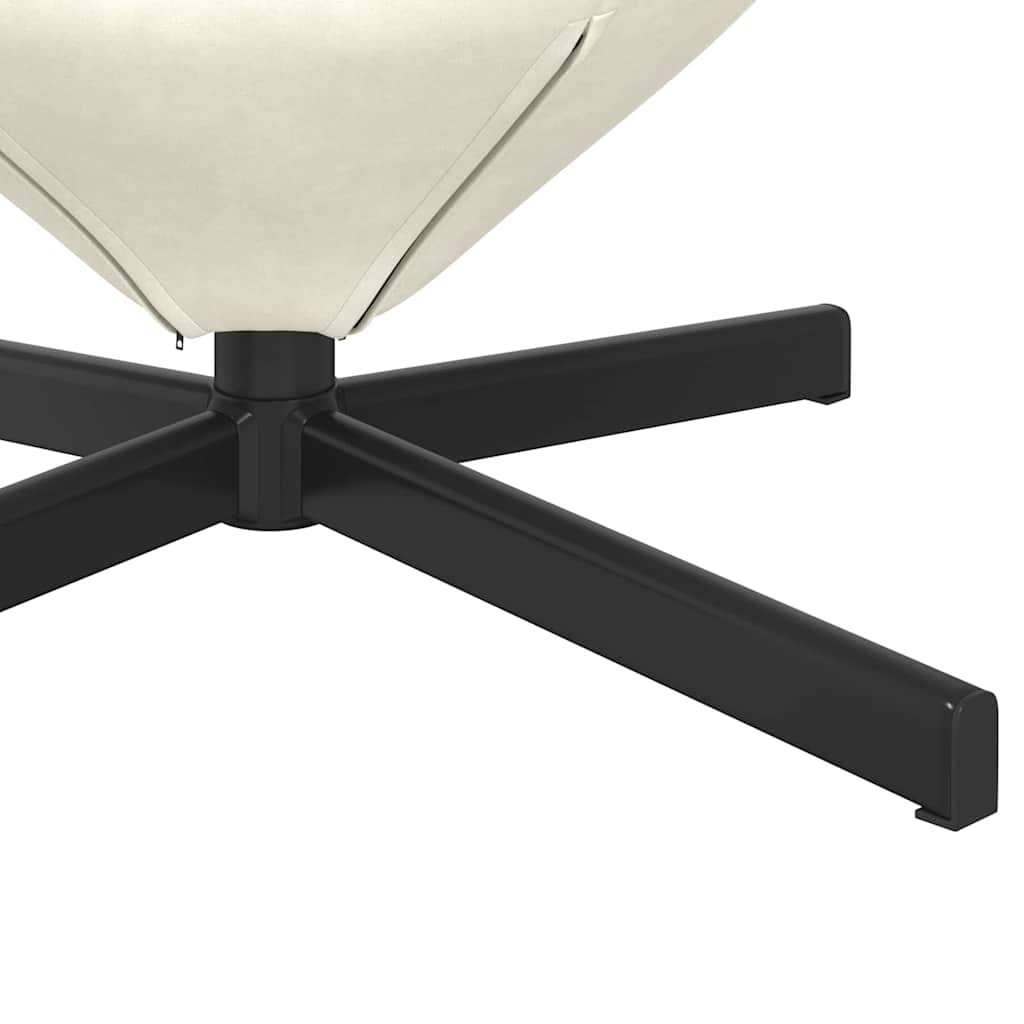 Æggestol Creme 63 x 73 x 90 cm Fløjl