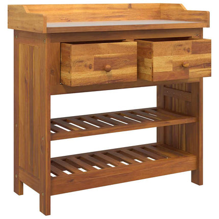 Havekabinet Naturfarvet 78 x 36,5 x 78 cm Massivt Akacietræ