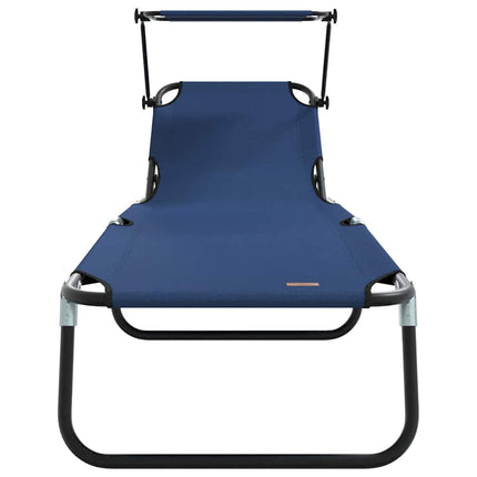 Foldestol 2 pcs Blå 190 x 57 x 81 cm oxford