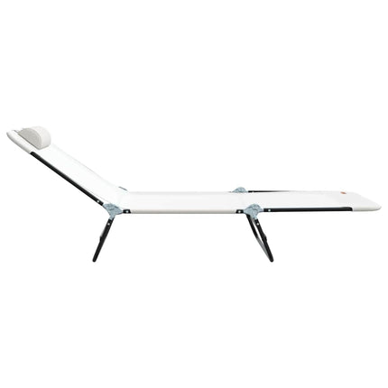 Foldestol Creme 182 x 55 x 85,5 cm Textilene