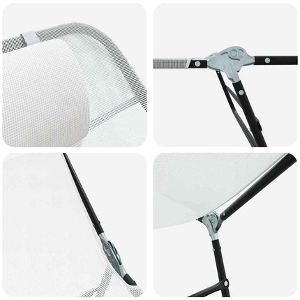 Foldestol 2 pcs Creme 182 x 55 x 85,5 cm Textilene