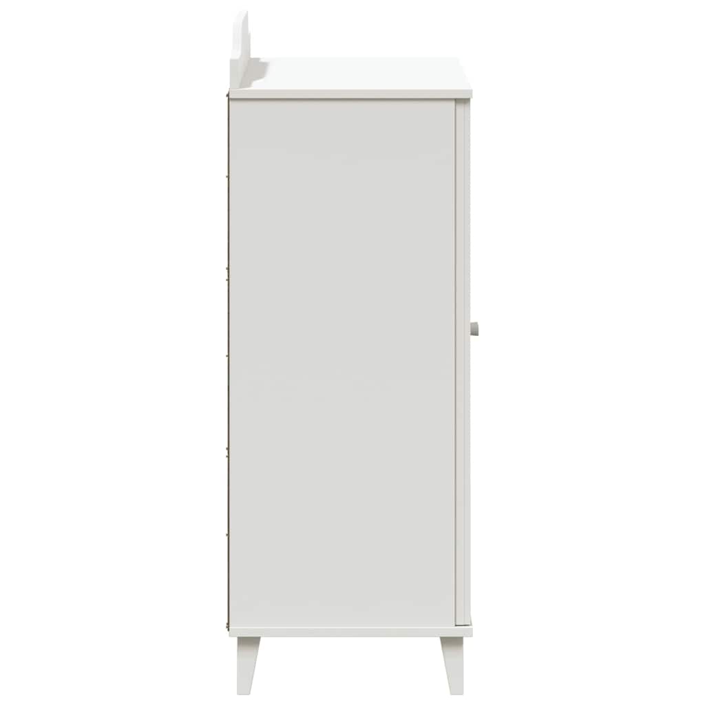 Skab med to døre og kridttavlefront ROROS Hvid 80 x 40 x 110 cm
