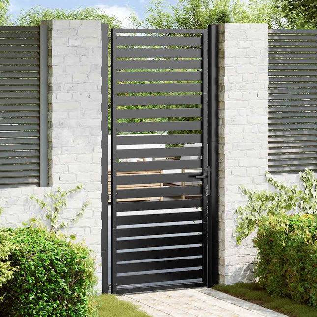 havelåge låsbar 100x200 cm aluminium sort