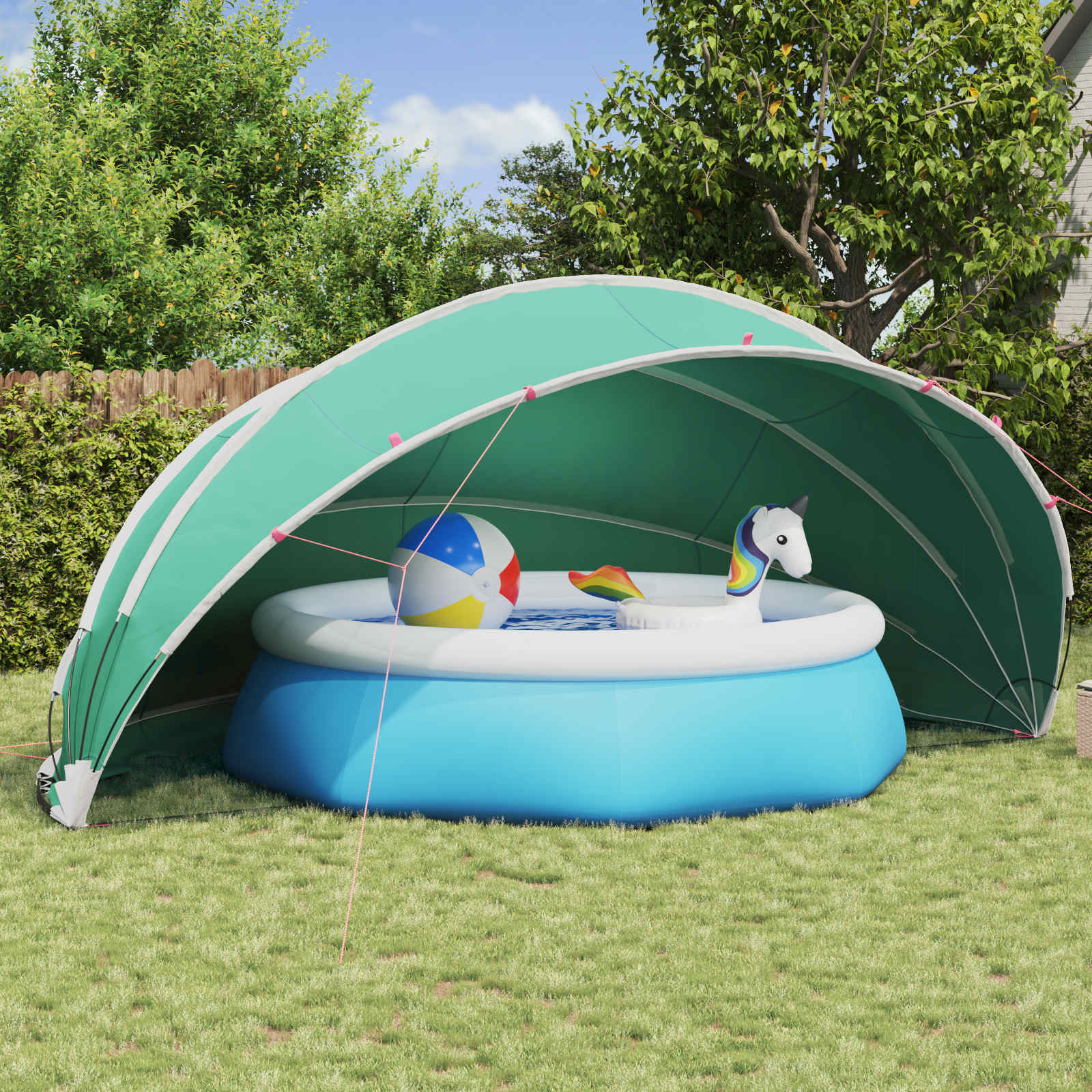 Pool Dome 546 x 516 x 250 cm 185T polyester med PU-belægning