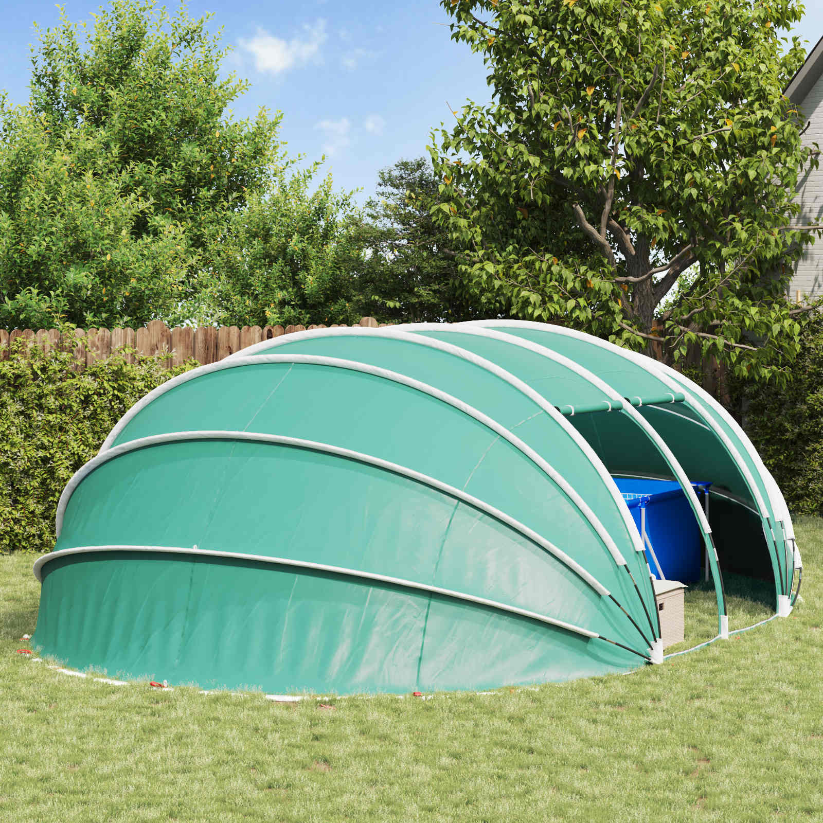 Pooltelt Dome Blå 538 x 440 x 204 cm