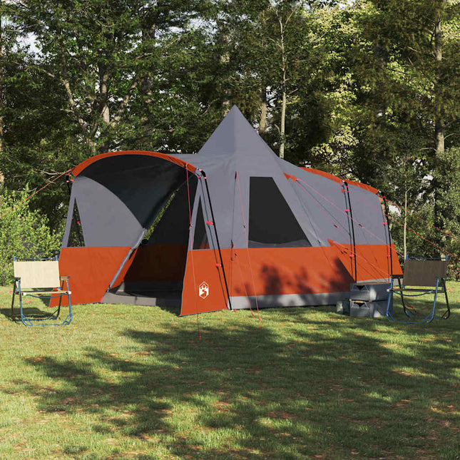 Teepee Telt 8-Personer 8 personer Grå og orange
