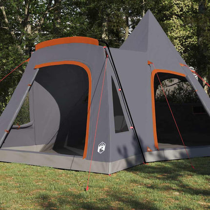 Teepee Telt til 5 Personer Grå og orange 545 x 450 x 295 cm