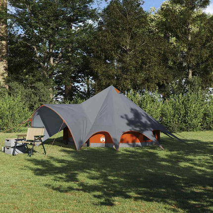 Teepee Telt 3-Person 3-personers Grå og orange