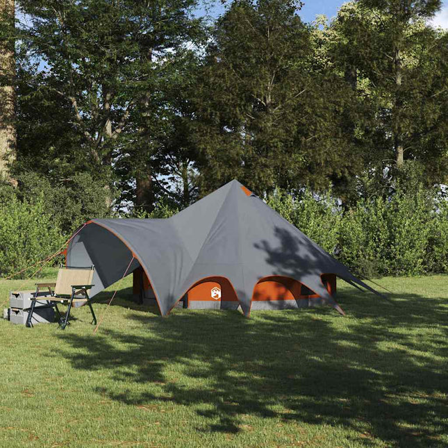 Teepee Telt 3-Person 3-personers Grå og orange