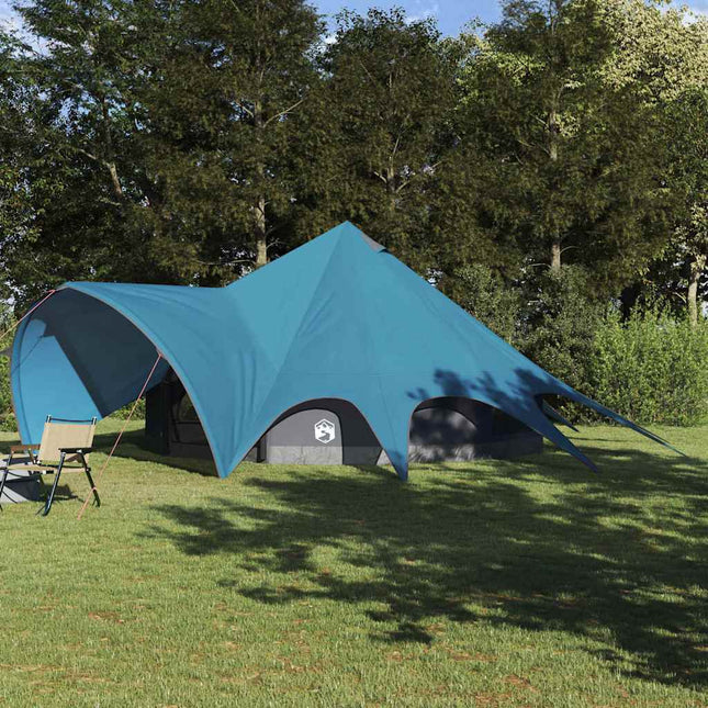 Teepee Telt 9-Personer 9-personers Blå og grå