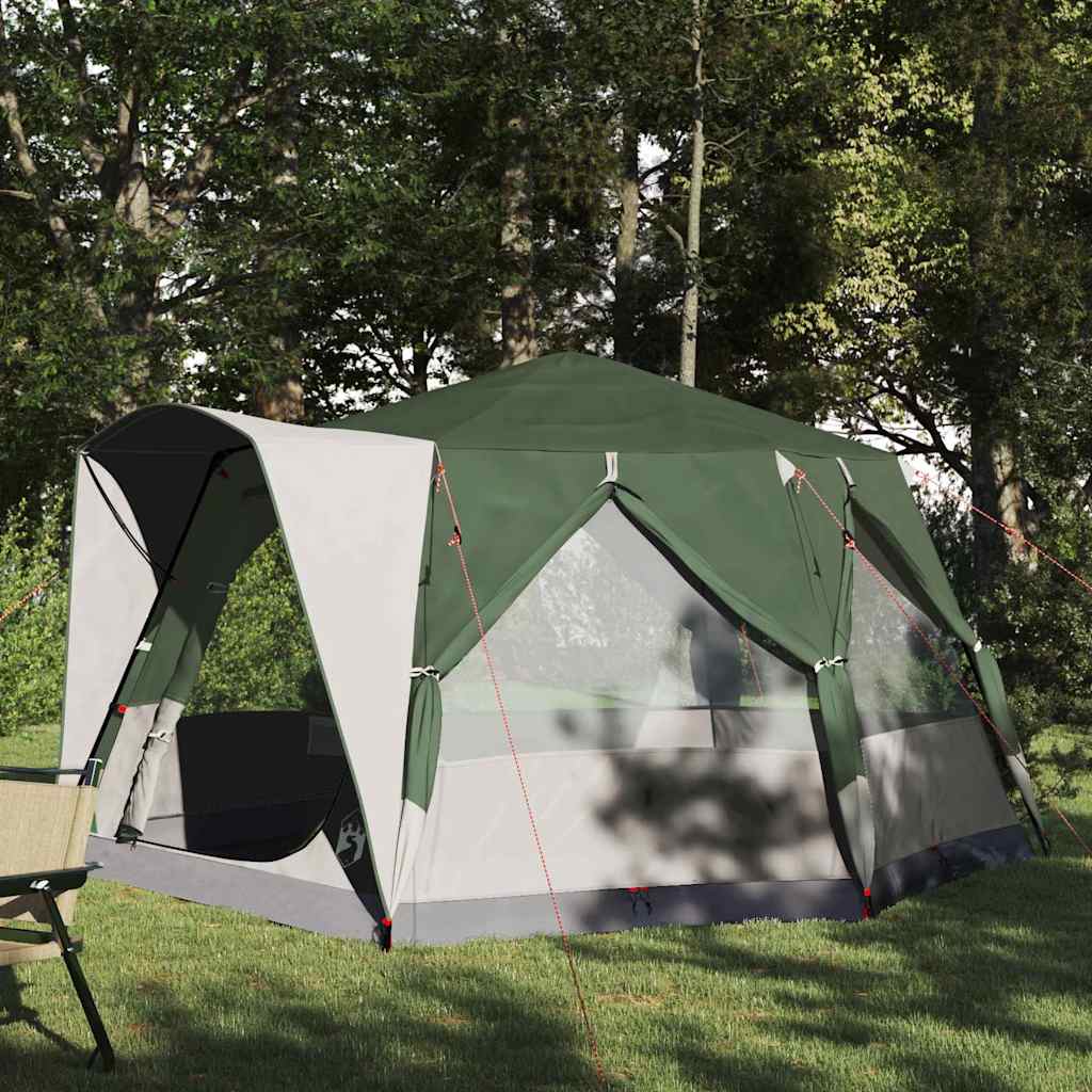 Cabin Tent 5-Person med tag Grøn og Hvid 333 x 317 x 194 cm