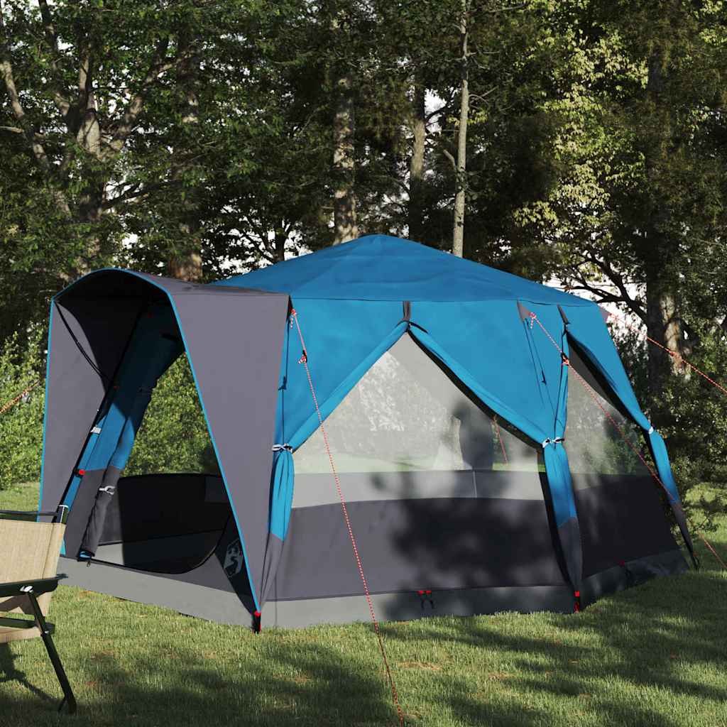 Cabin telt til 5 personer med tag - blå/grå 333 × 317 × 194 cm