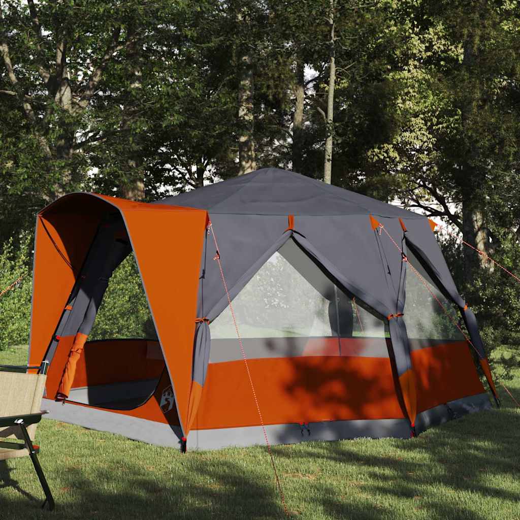 Cabin Tent 5-Person med tag Grå og orange 333 x 317 x 194 cm