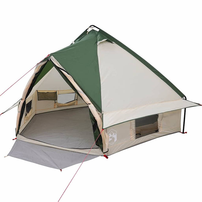 Teepee Telt 4-Person 4 personer Grøn og Grå