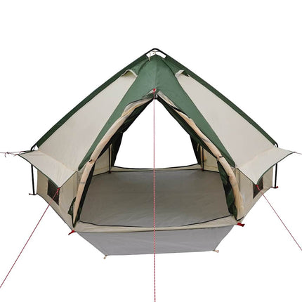 Teepee Telt 4-Person 4 personer Grøn og Grå