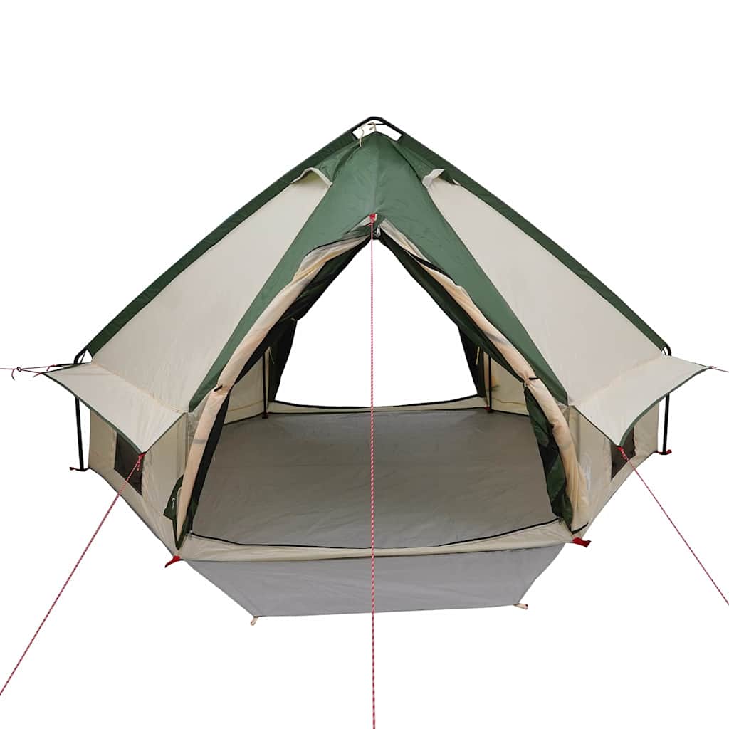 Teepee Telt 4-Person med tag Grøn og Grå 388 x 320 x 169 cm